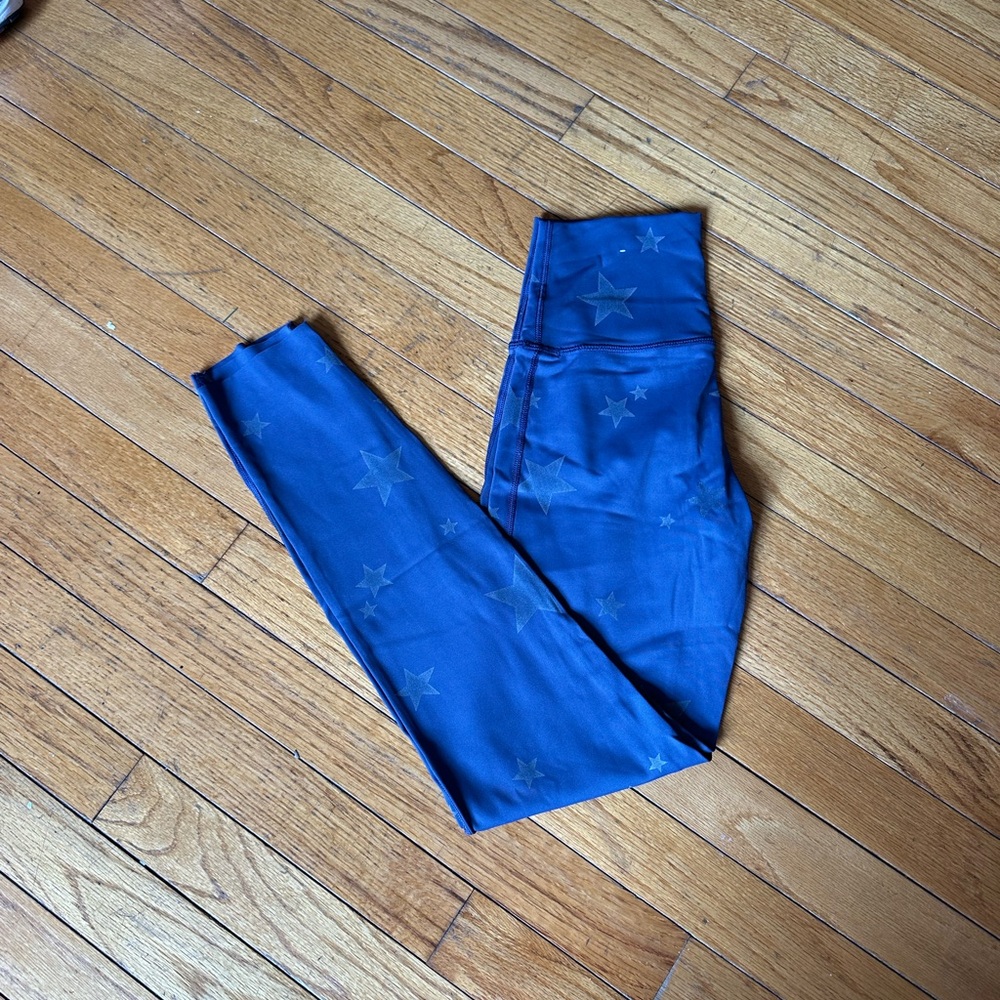 Aerie Purple Reflective Star Pattern Leggings